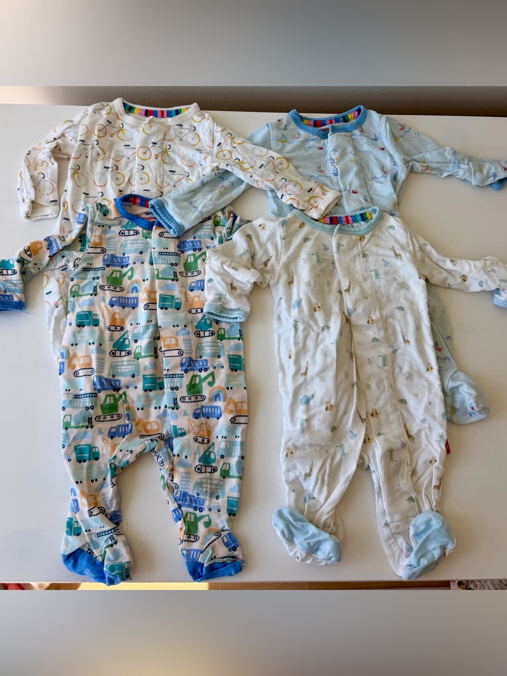 Baby Footed One-Piece Pajamas - Pack of 4 - magnetic me bundle - preemie